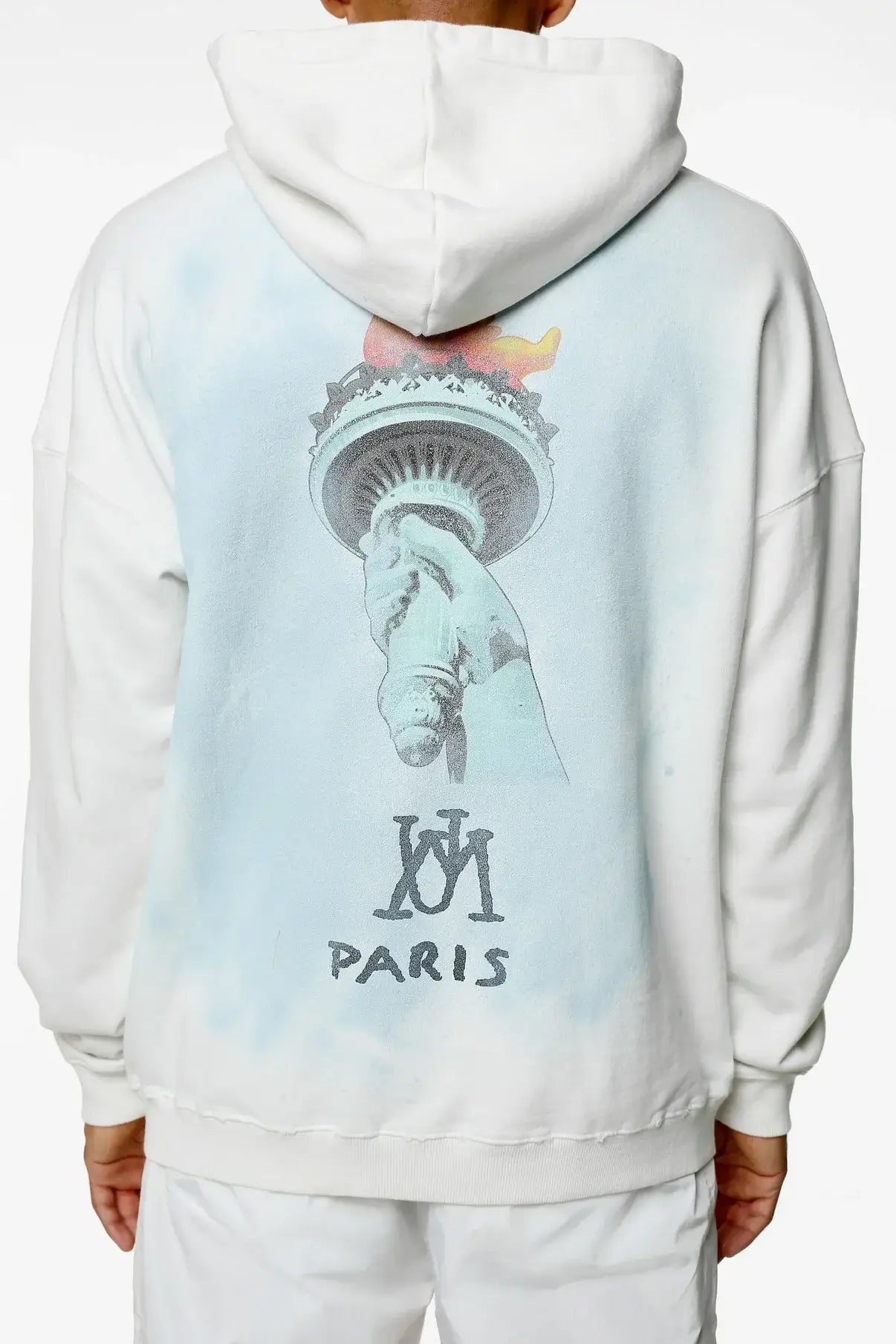 M'ENGLŪ LIBERTY OVERSIZED HOODIE / WHITE