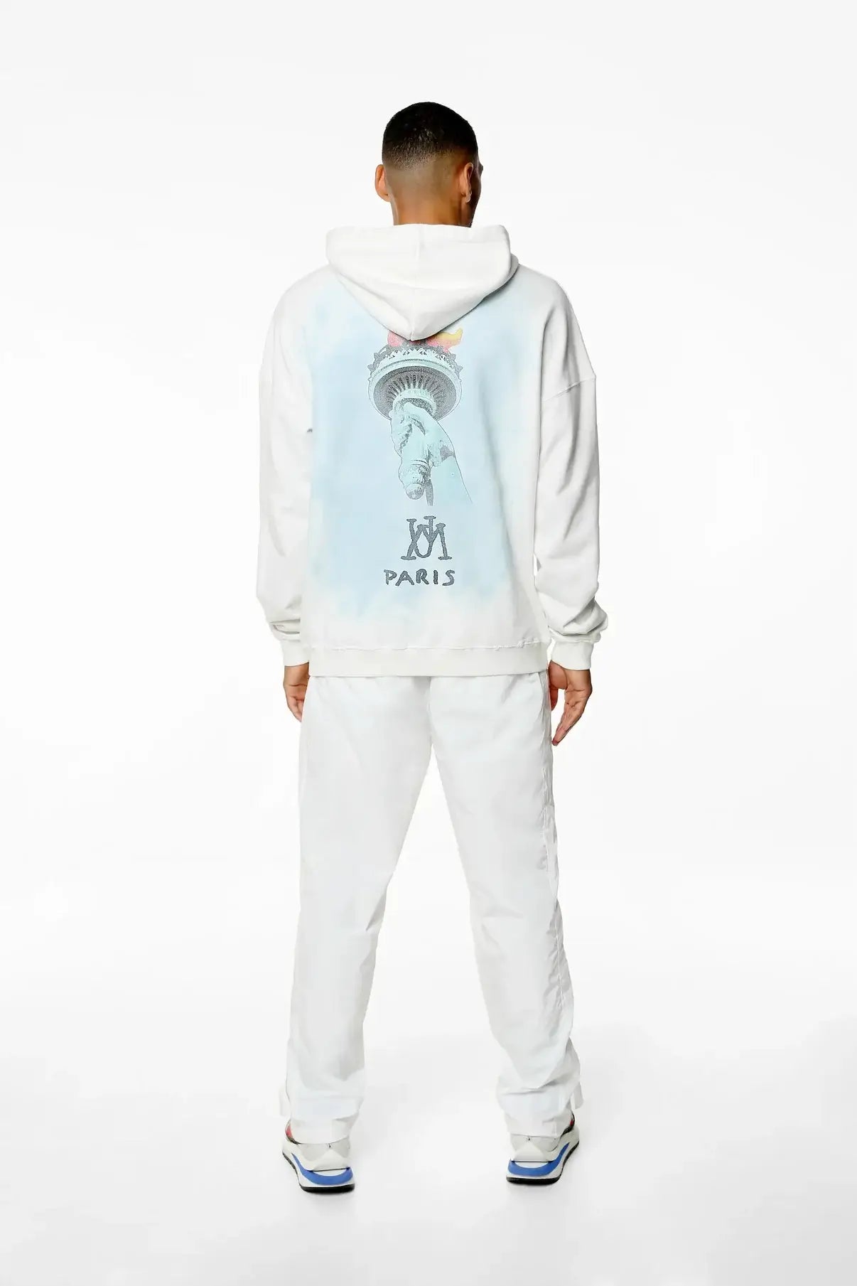 M'ENGLŪ LIBERTY OVERSIZED HOODIE / WHITE