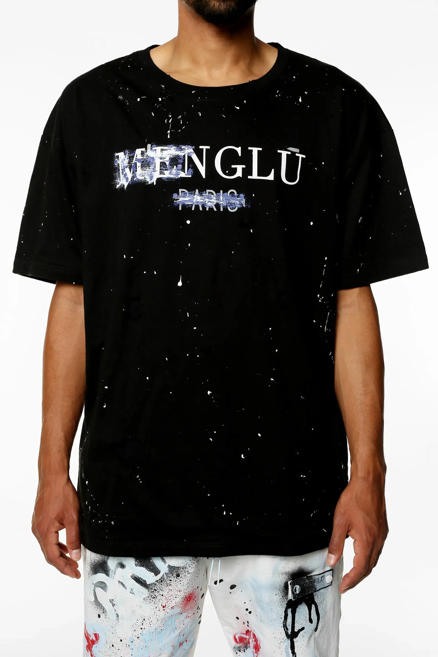 M'ENGLŪ LIBERTY SHIRT / BLACK CROSSED OUT