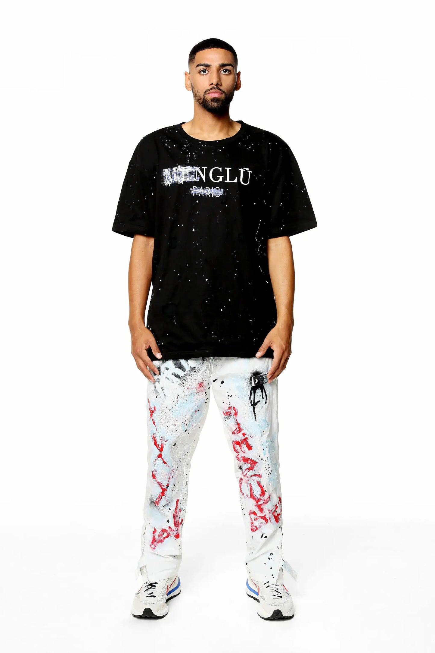 M'ENGLŪ LIBERTY SHIRT / BLACK CROSSED OUT