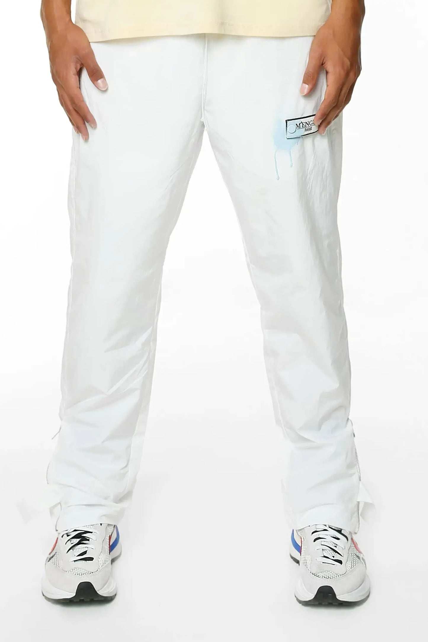 M'ENGLŪ LIBERTY TRACK PANTS / OFF-WHITE BLUE