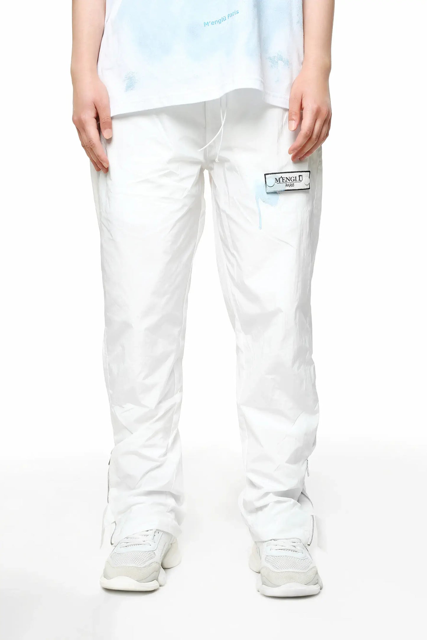 M'ENGLŪ LIBERTY TRACK PANTS / OFF-WHITE BLUE