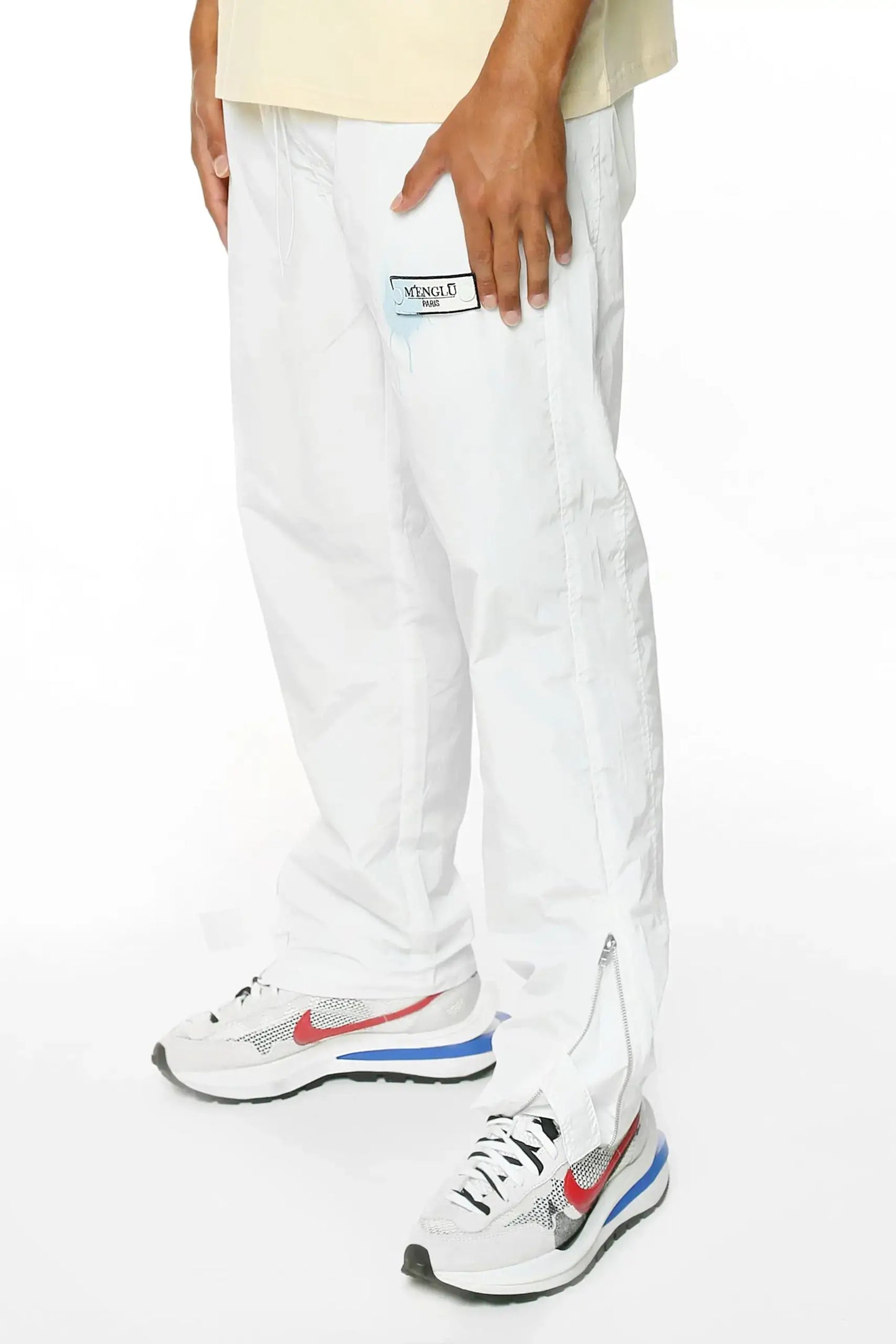 M'ENGLŪ LIBERTY TRACK PANTS / OFF-WHITE BLUE