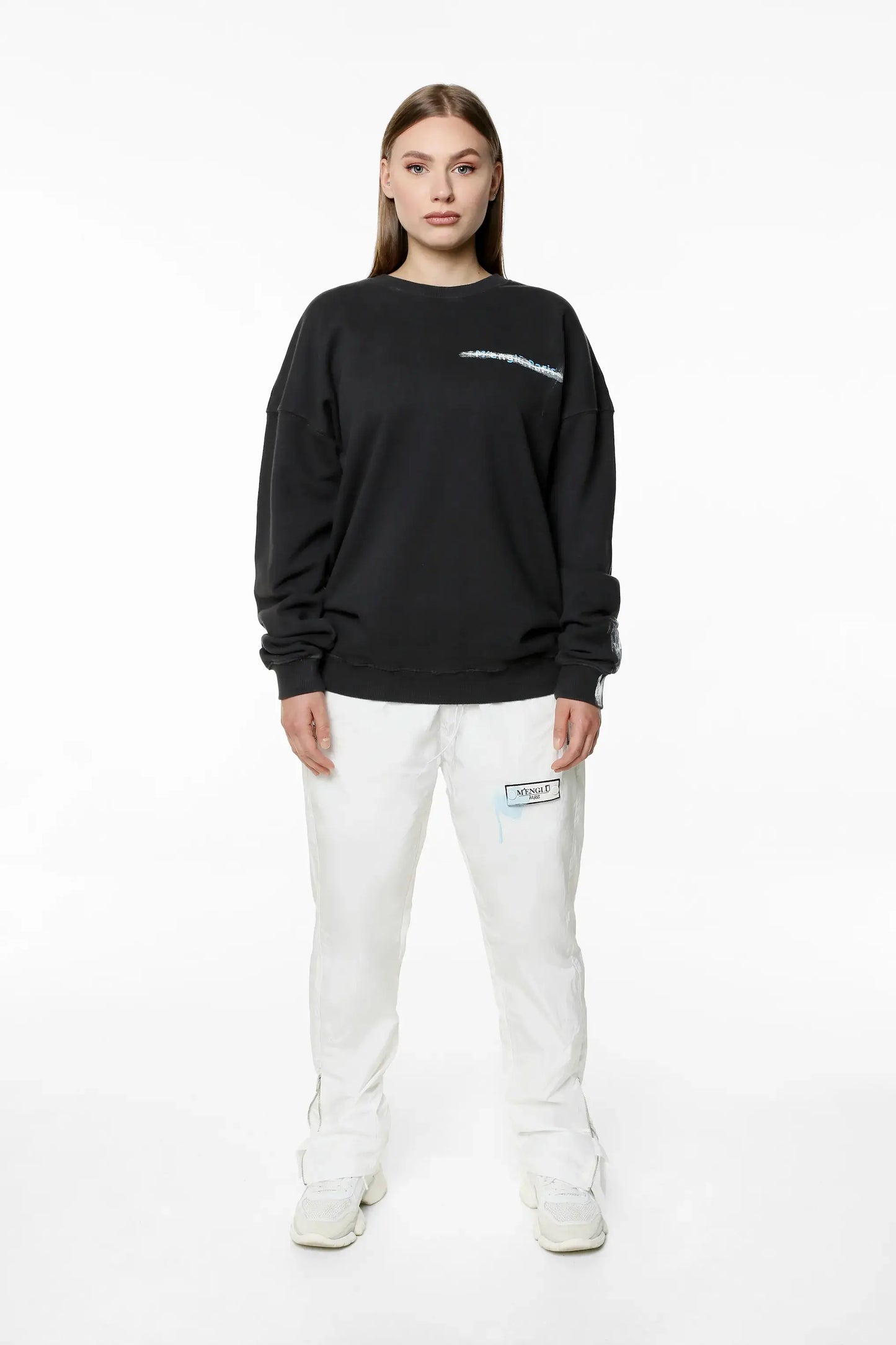 M'ENGLŪ LIBERTY OVERSIZED SWEATSHIRT / BLACK