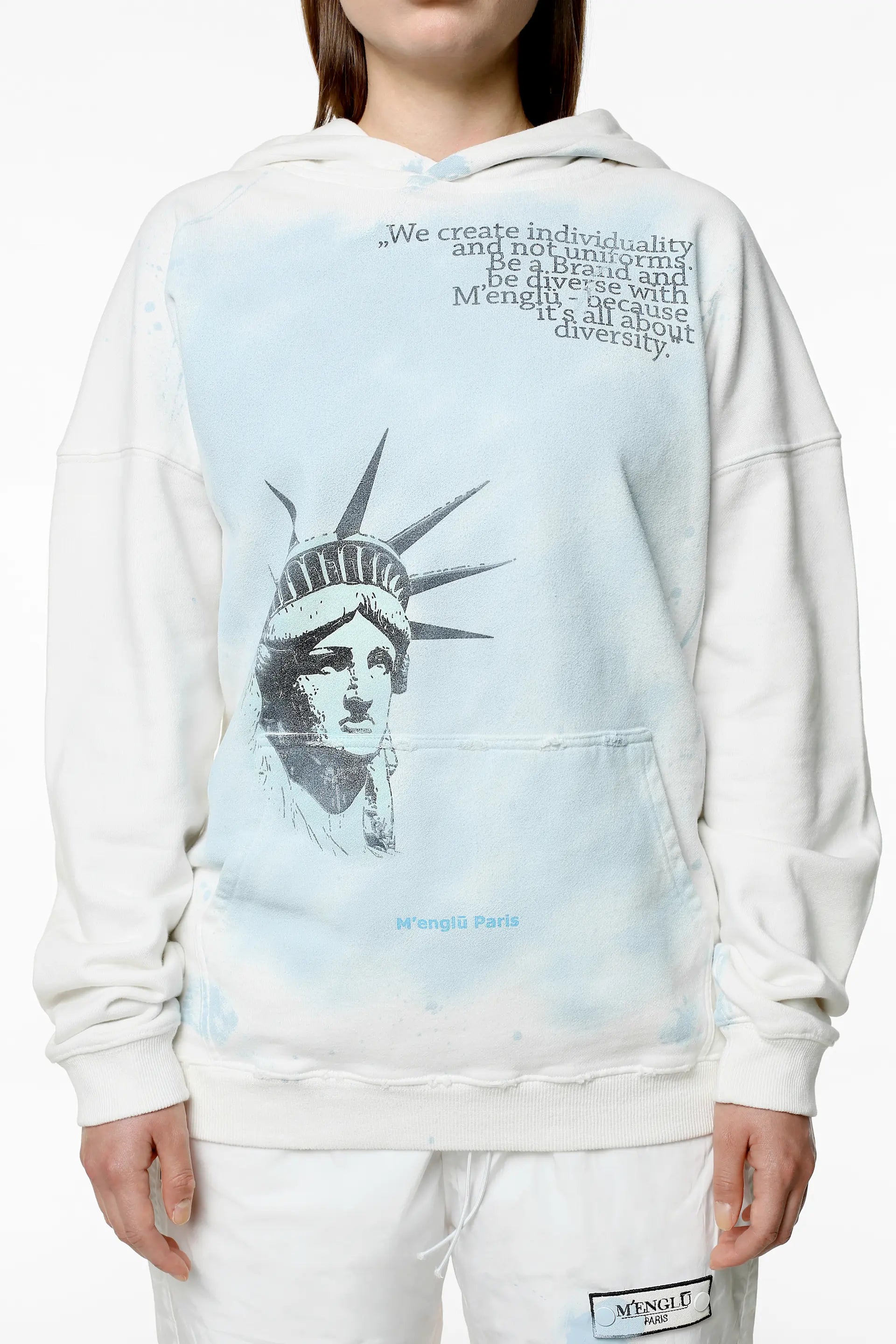 Off white 2025 blue liberty hoodie