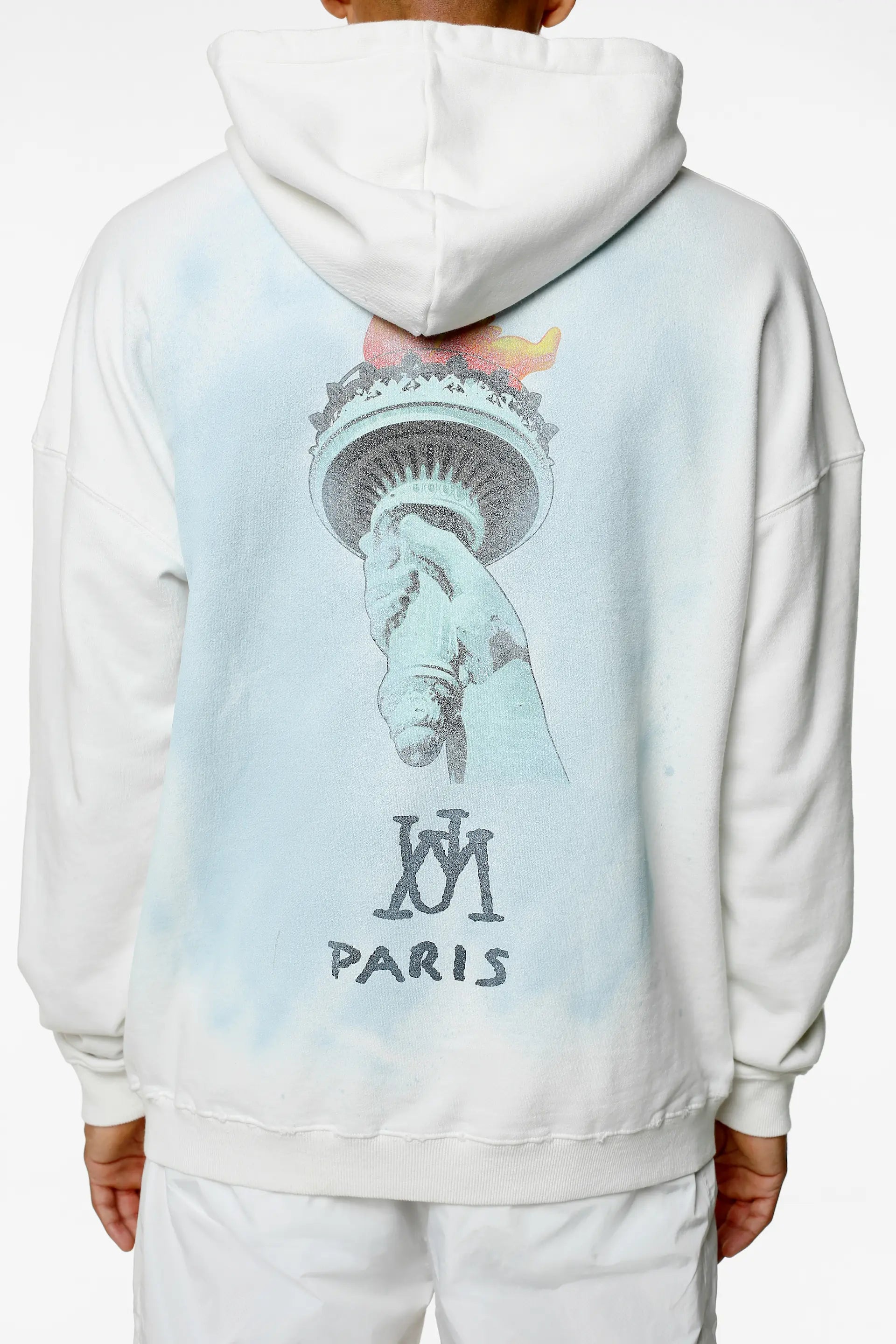 Off white top blue liberty hoodie